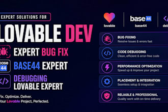 lovable dev, expert bug fix lovable, base44 expert, debugging lovable expert