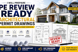 prepare pe review ready architectural permit drawings