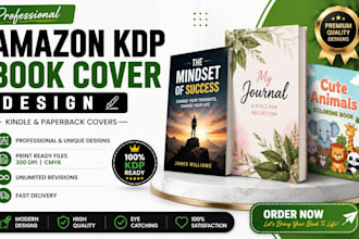 design amazon KDP books cover ,book interior and canva templates