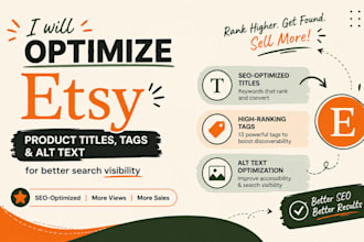 optimize etsy product titles, tags, and alt text for better search visibility