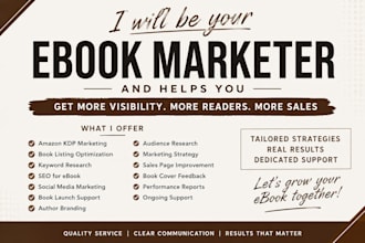 be your book marketer and promoter