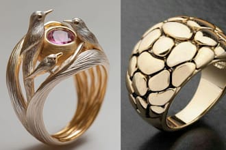 design a custom 3d ring and realistic jewelry render