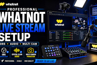 setup professional whatnot stream with obs, audio, cameras and overlays