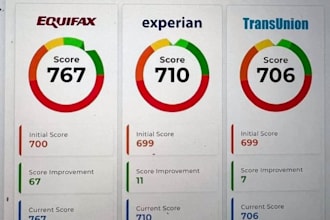 remove inquiry, boost score, charge off,late peyment, credit report,in 3 bureaus