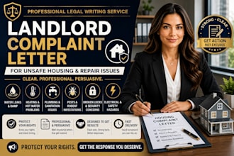 write a landlord complaint letter for unsafe housing and repair issues
