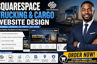 build trucking website cargo delivery website squarespace website