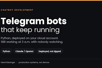build and deploy a python telegram bot with ai