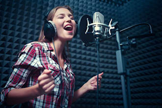 sing contemporary powerful christian gospel worship song as female singer