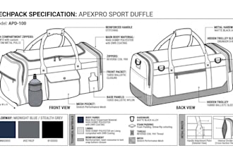 design fashion luxury duffle bag tech pack for handbag backpack luggage tote bag