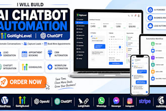 build ai chatbot automation with gohighlevel and chatgpt for lead generation