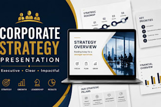 design corporate strategy presentation for executive board meetings