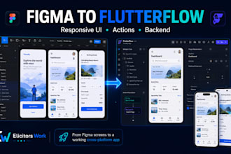 convert figma to flutterflow and build a responsive flutter flow app