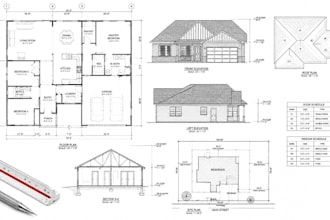 architect of city permit construction drawing, 2d floor plan drawing