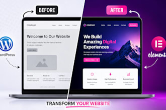 design a custom wordpress elementor website
