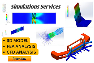 do fea and cfd simulation, stress analysis, and thermal simulation in solidworks