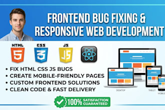 be your expert frontend developer for react HTML CSS bug fixing