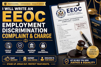 write an eeoc employment discrimination complaint and charge