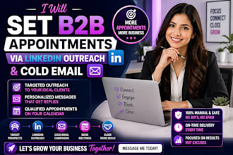 set b2b appointments via linkedin outreach and cold email