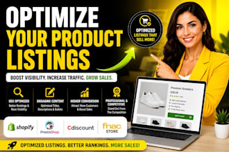 optimize your product listings for shopify, prestashop, cdiscount or fnac store