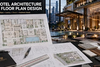 design hotel floor plans with modern hospitality architecture layouts