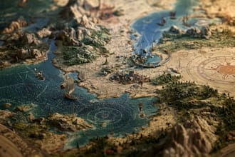 fantasy map illustration vector map design