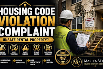 draft a dangerous rental condition notice and repair demand letter