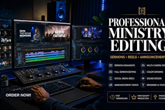 edit your church video, sermon highlights, and ministry announcements