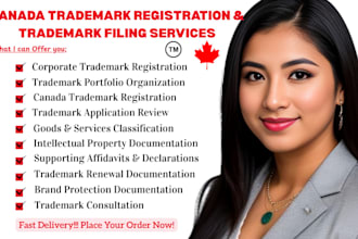 register prepare filing documents for canada trademark as canadian lawyer