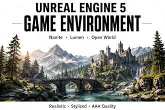 design ue5 open world game environment 3d level landscape design world building