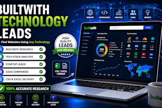 do builtwith pro lead generation, shopify leads,b2b leads and website analysis
