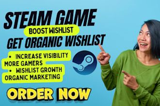 boost steam game wishlist, steam game promotion, steam game marketing