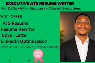 write an ats executive resume for CEO, vp, and directors
