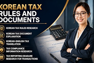 explain korean tax rules and explain korean tax documents in english