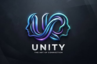 design a creative illusion logo with a unique visual effect