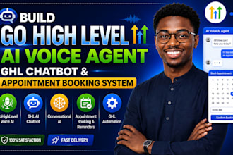 build go high level ai voice agent, ghl chatbot and appointment booking system