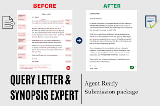 write and edit your compelling query letter, synopsis, and submission query