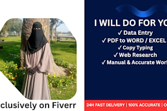 professional data entry specialist PDF to excel word