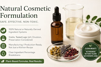 create a natural clean beauty skincare or cosmetic formula
