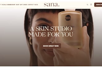 design or redesign skincare shopify store and skincare website