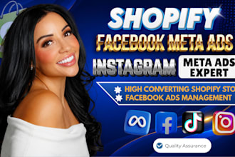setup shopify facebook ads, instagram ads campaign and fb meta ads manager