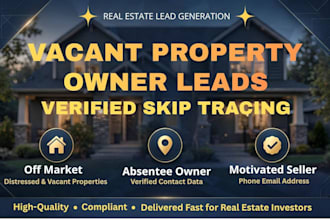 provide vacant property owner leads with verified skip tracing
