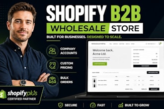 build a shopify b2b wholesale website for manufacturers and distributors