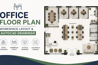 design office floor plan workspace layout autocad drawings