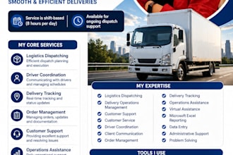 be your logistics dispatcher and dispatch coordinator