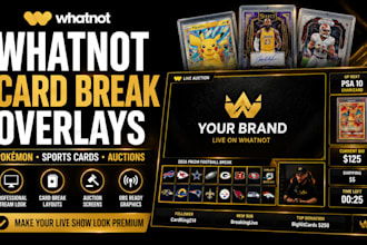 design whatnot card break pokémon sports card overlays