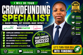 be your crowdfunding specialist for campaign setup and donor engagement