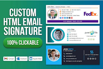 make modern HTML email signature