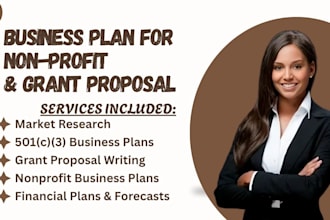 write a professional business plan for nonprofit and grant proposal