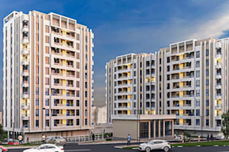 rhino 3d skyscraper, high tower, blender model, landscape, condo house, dwg file