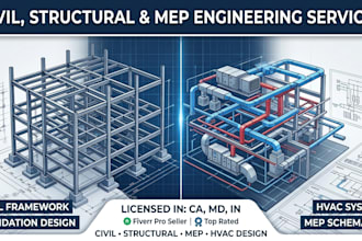 civil and structural engineer mep and hvac design in california maryland indiana
